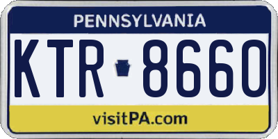 PA license plate KTR8660
