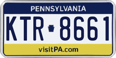 PA license plate KTR8661