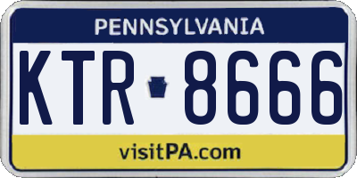 PA license plate KTR8666