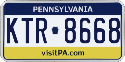 PA license plate KTR8668