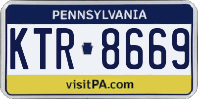 PA license plate KTR8669
