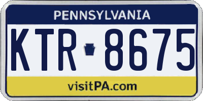 PA license plate KTR8675