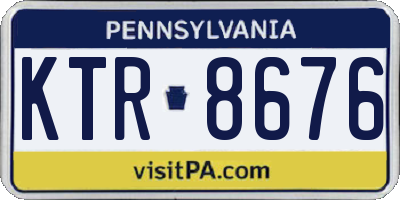 PA license plate KTR8676