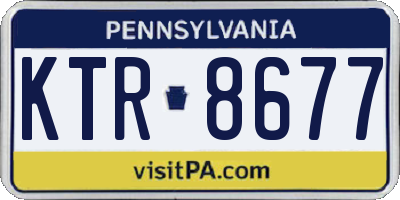 PA license plate KTR8677