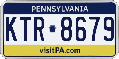PA license plate KTR8679