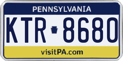PA license plate KTR8680