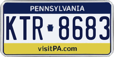 PA license plate KTR8683