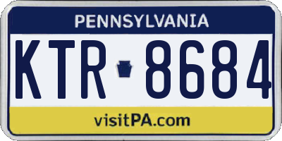 PA license plate KTR8684