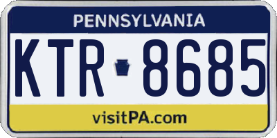 PA license plate KTR8685