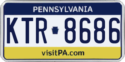 PA license plate KTR8686