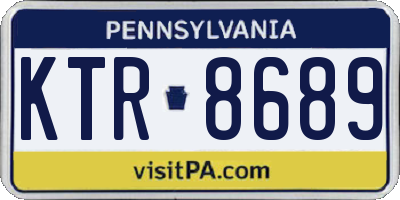 PA license plate KTR8689
