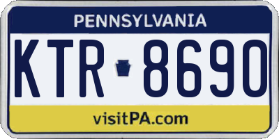 PA license plate KTR8690