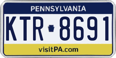 PA license plate KTR8691