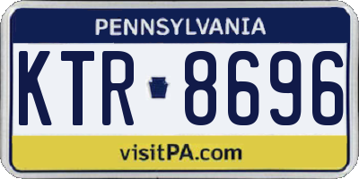 PA license plate KTR8696