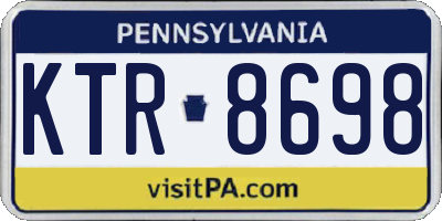 PA license plate KTR8698