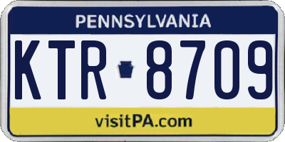 PA license plate KTR8709