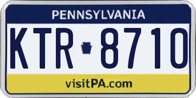 PA license plate KTR8710