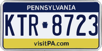 PA license plate KTR8723