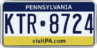 PA license plate KTR8724