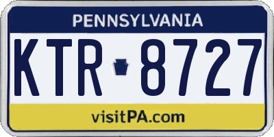 PA license plate KTR8727