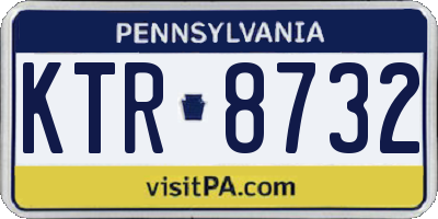 PA license plate KTR8732