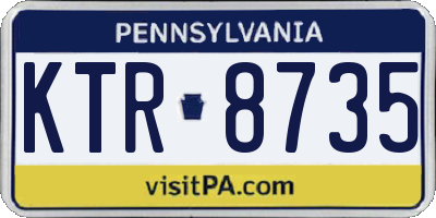 PA license plate KTR8735