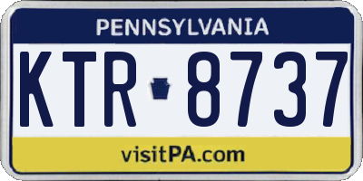PA license plate KTR8737
