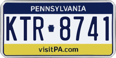 PA license plate KTR8741