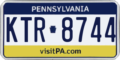 PA license plate KTR8744