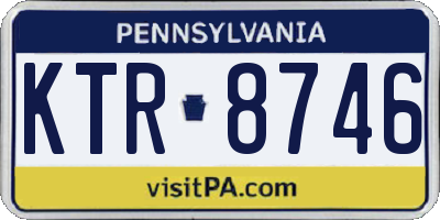 PA license plate KTR8746
