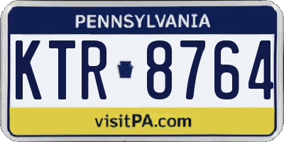 PA license plate KTR8764