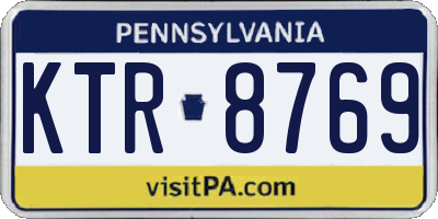 PA license plate KTR8769