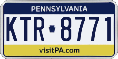 PA license plate KTR8771