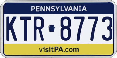 PA license plate KTR8773