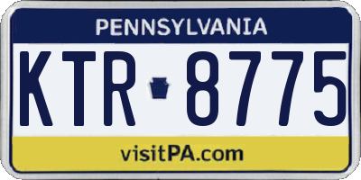 PA license plate KTR8775