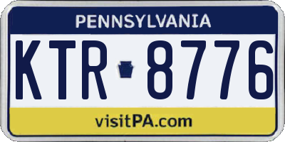 PA license plate KTR8776