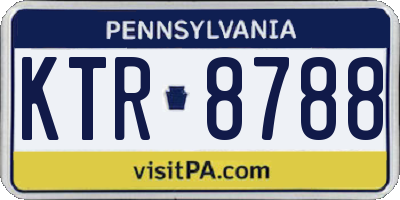 PA license plate KTR8788