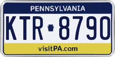 PA license plate KTR8790