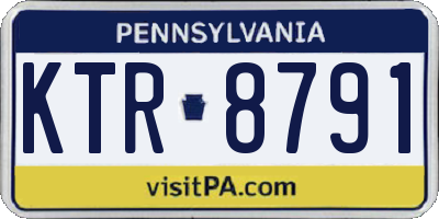 PA license plate KTR8791