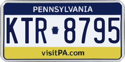 PA license plate KTR8795