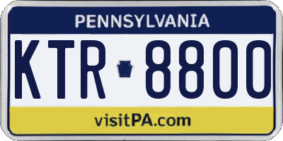 PA license plate KTR8800