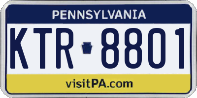 PA license plate KTR8801
