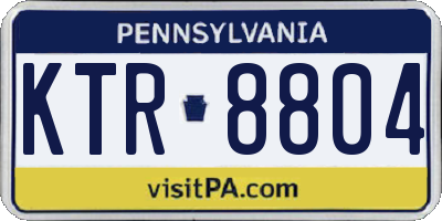 PA license plate KTR8804