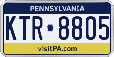 PA license plate KTR8805