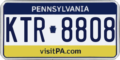 PA license plate KTR8808