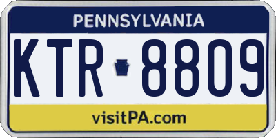 PA license plate KTR8809