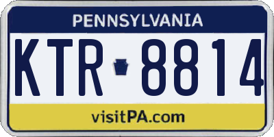 PA license plate KTR8814