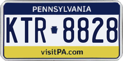 PA license plate KTR8828