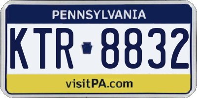 PA license plate KTR8832
