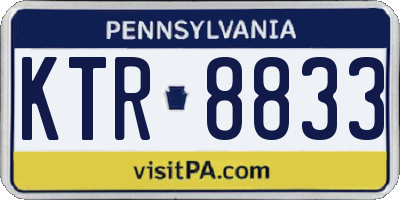 PA license plate KTR8833